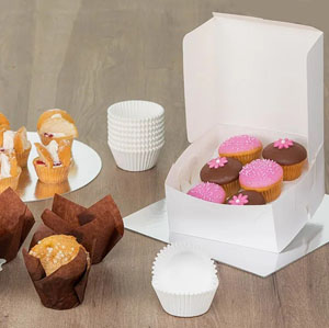 Large Folding White Cake Box - 10